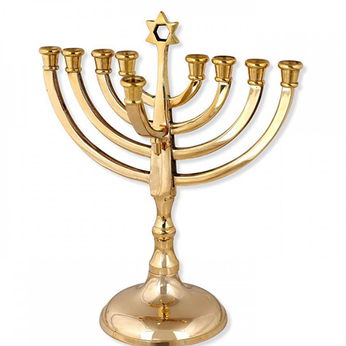 Dh-Mcd-0017 Metal Menorah Candle Holder - Finishing: Polishing