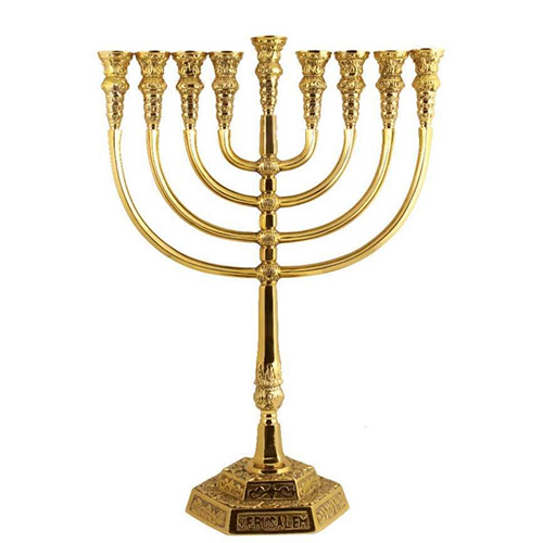 Dh-Mcd-0014 Metal Decorative Menorah Candle Holder - Finishing: Polishing