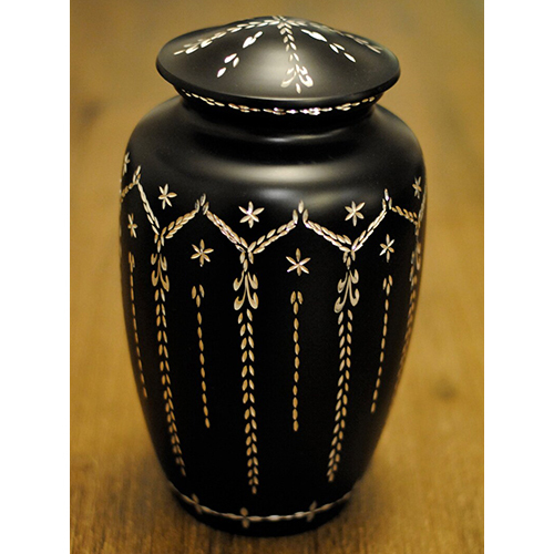 Dh-Dia-004 Metal Cremation Urn - Color: Black