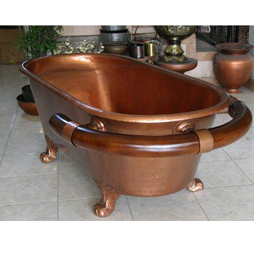 Arc-58023 Metal Copper Bath Tub - Finish: Glossy