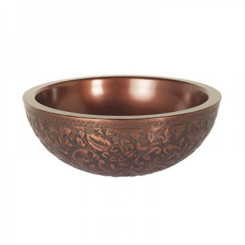 Arc-58021 Metal Copper Sink - Finish: Glossy