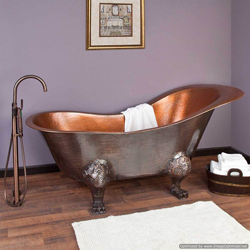 Arc-58018 Metal Copper Bath Tub - Finish: Glossy