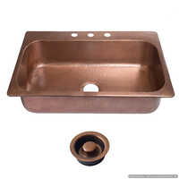 Metal Copper Sink - Finish: Glossy