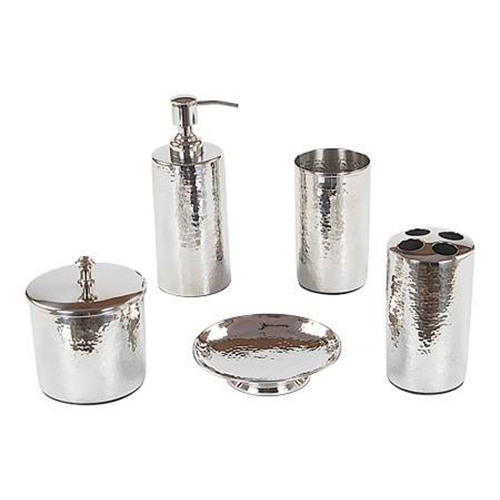 Arc-64024 Metal Bathroom Set - Color: Silver