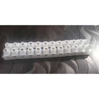 10 Amp Electric Terminal Strip - Durable Nylon, 4 Inch (l) Diameter, White Color | Rated Voltage 240v For Versatile Electrical Applications