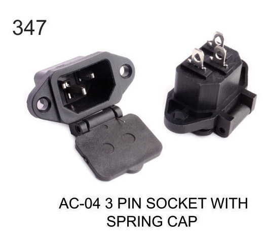 AC-04 3 PIN SOCKET WITH SPRING CAP