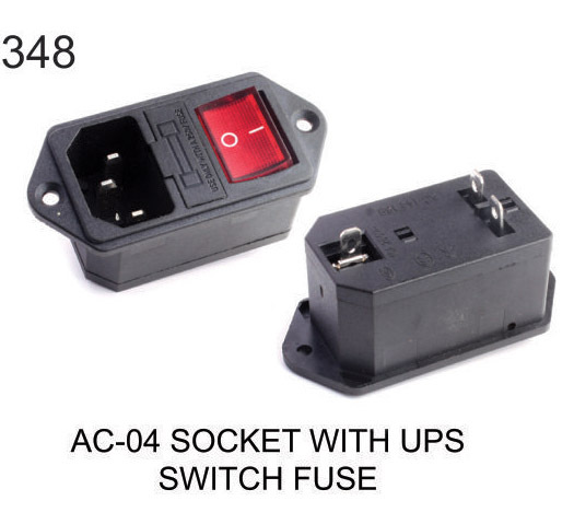 AC-04 SOCKET WITH UPS SWITCH FUSE