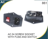 Ac-04 Screw With Fuse And Switch - Color: Black