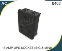 15 Amp Ups Socket - Plastic, Black | High Durability, High Insulation Resistance, Compatible With Ac-powered Devices