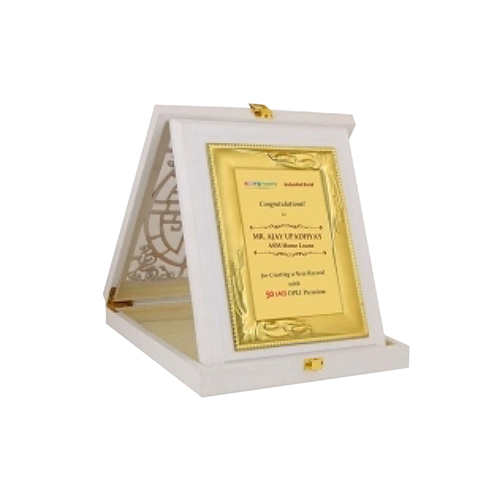 Gold Plated Memento - Various Sizes White Color Elegance with Secure Attachment Holder Perfect for All Occasions