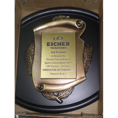Metal Printed Gold Plated Plaque