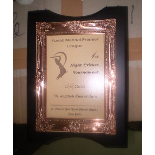 Gold Plated Plaque - Color: Black