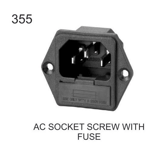 AC SOCKET SCREW WITH FUSE