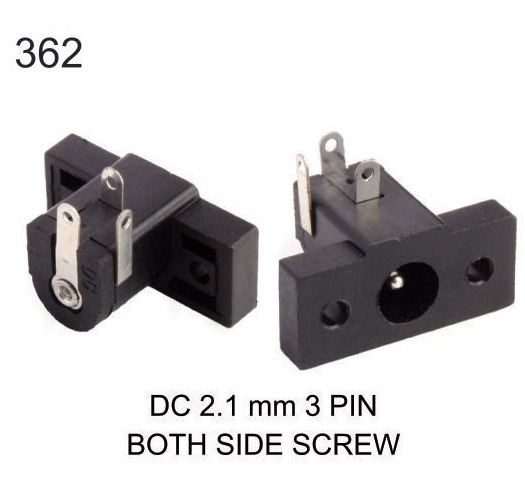 DC 2.1 MM 3 PIN BOTH SIDE SCREW