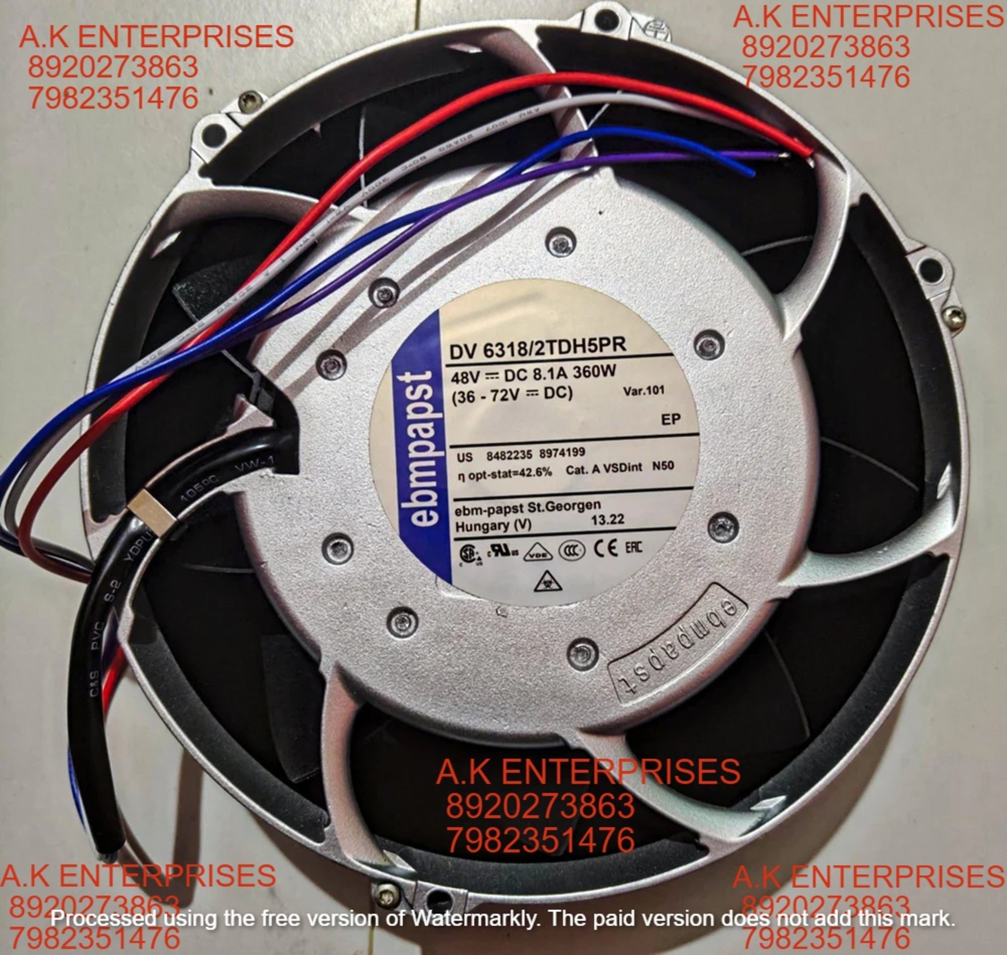 EBM PAPST Drive cooling fan Make-Cooling fan( DV 6318 /2TDH5PR)