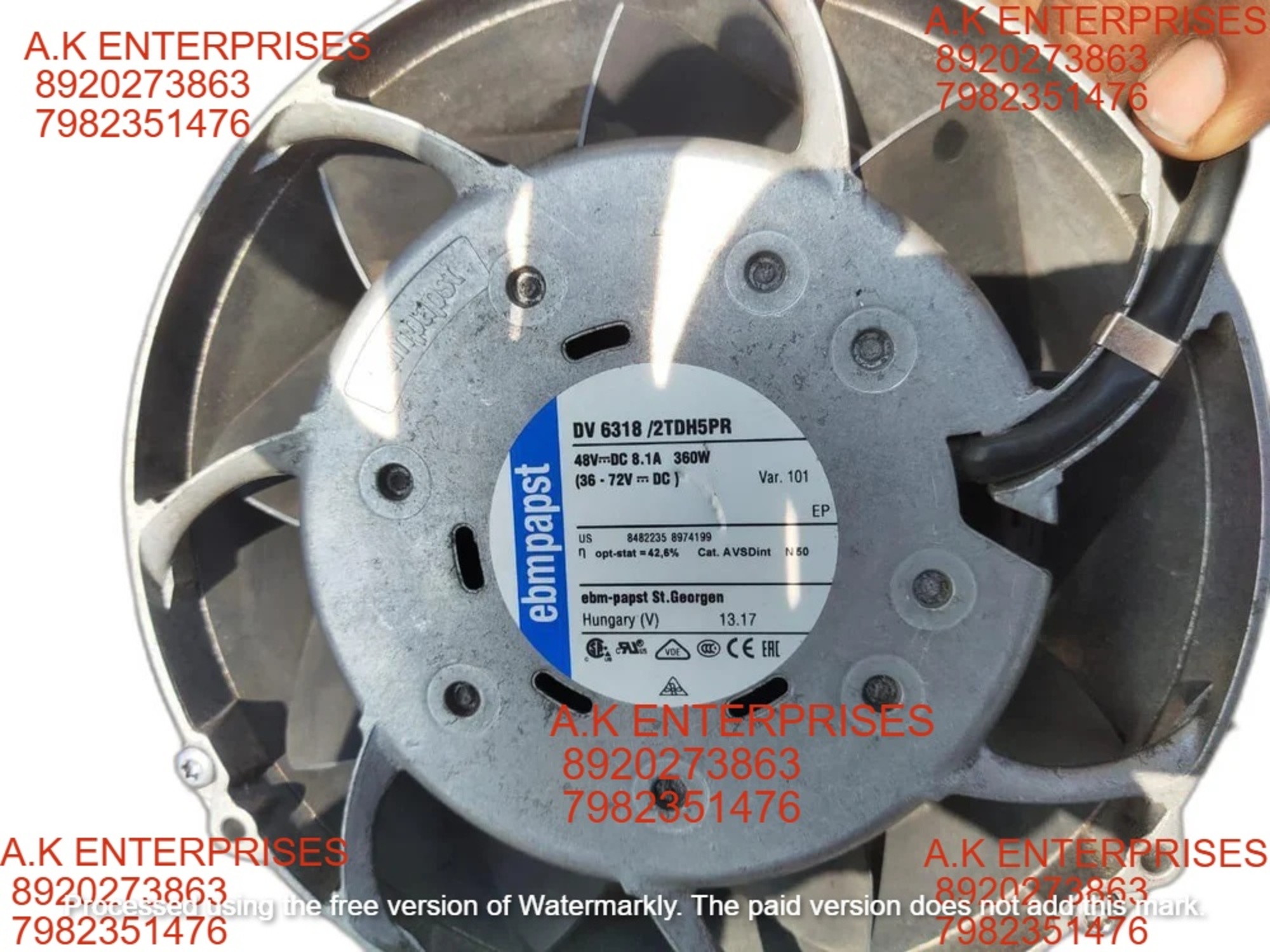 EBM PAPST Drive cooling fan Make-Cooling fan( DV 6318 /2TDH5PR)