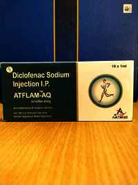 ATFLAM -AQ  INJ DICLOFENAC SODIUM INJECTION I.P