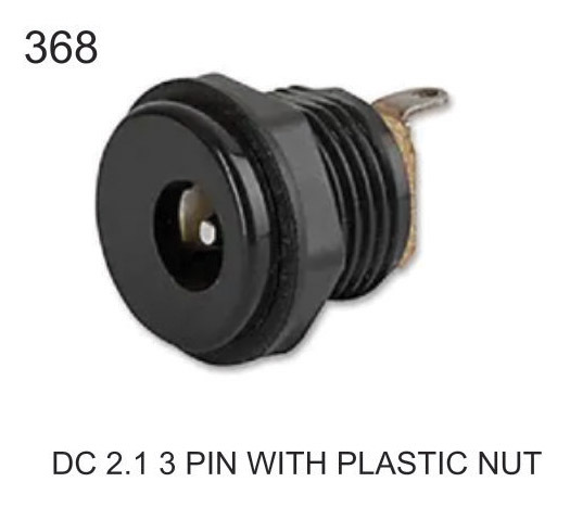 DC 2.1 3 PIN WITH PLASTIC NUT