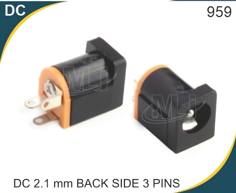 DC 2.1 MM BACK 3 PINS