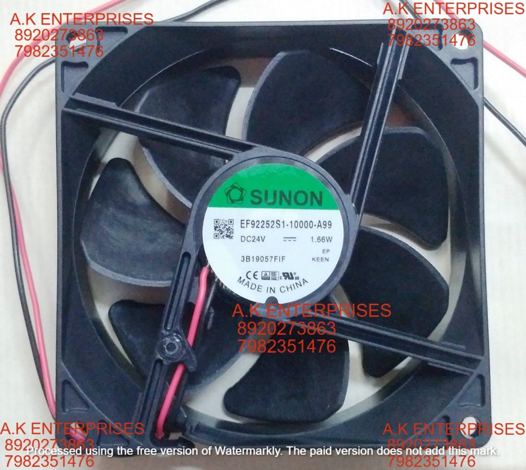 Sunon MF80251V1-10000-A99 Dc Brushless Fans, 12 Vdc