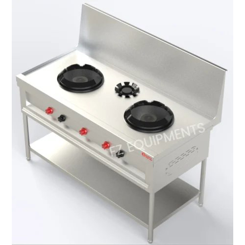 2 Burner with Chinese Range with Stock Pot