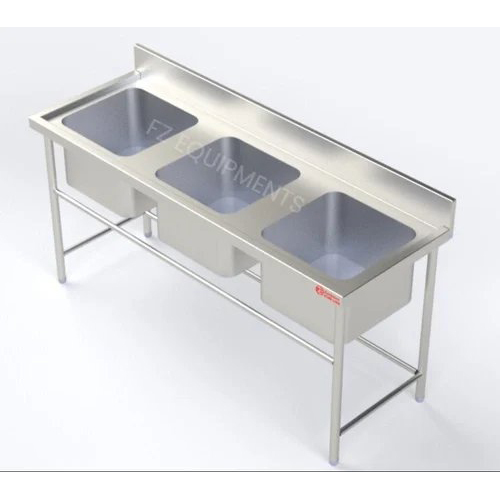 Stainless Steel Hand Wash Sink - Color: Silver