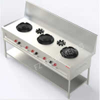 Stock Pot Gas Stove - Stainless Steel , Perfect for Hotel, Restaurant, Canteen, and Hospital Use in Sleek Silver Finish