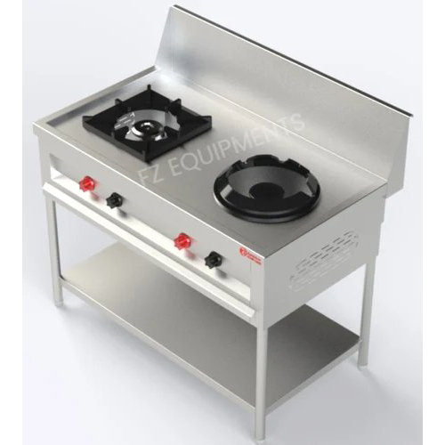 Two Burner North Indian Range Stove - Color: Silver