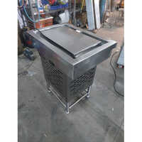 Ice Cream Display Counter - Stainless Steel, Silver Color | Durable Metal Construction and Elegant Design