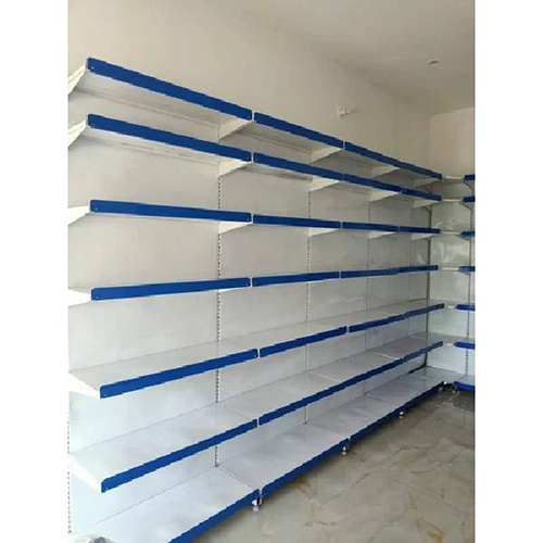 Iron Storage Rack - Color: White And Blue