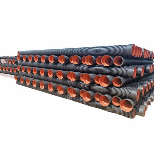 250mm Dwc Hdpe Pipe - 6m Length, Orange & Black, Uv Resistant, Corrosion-proof, Lightweight, Durable