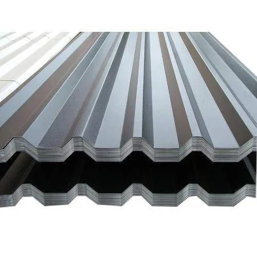 Galvanized Iron Corrugated Roofing Sheet - Color: Silver