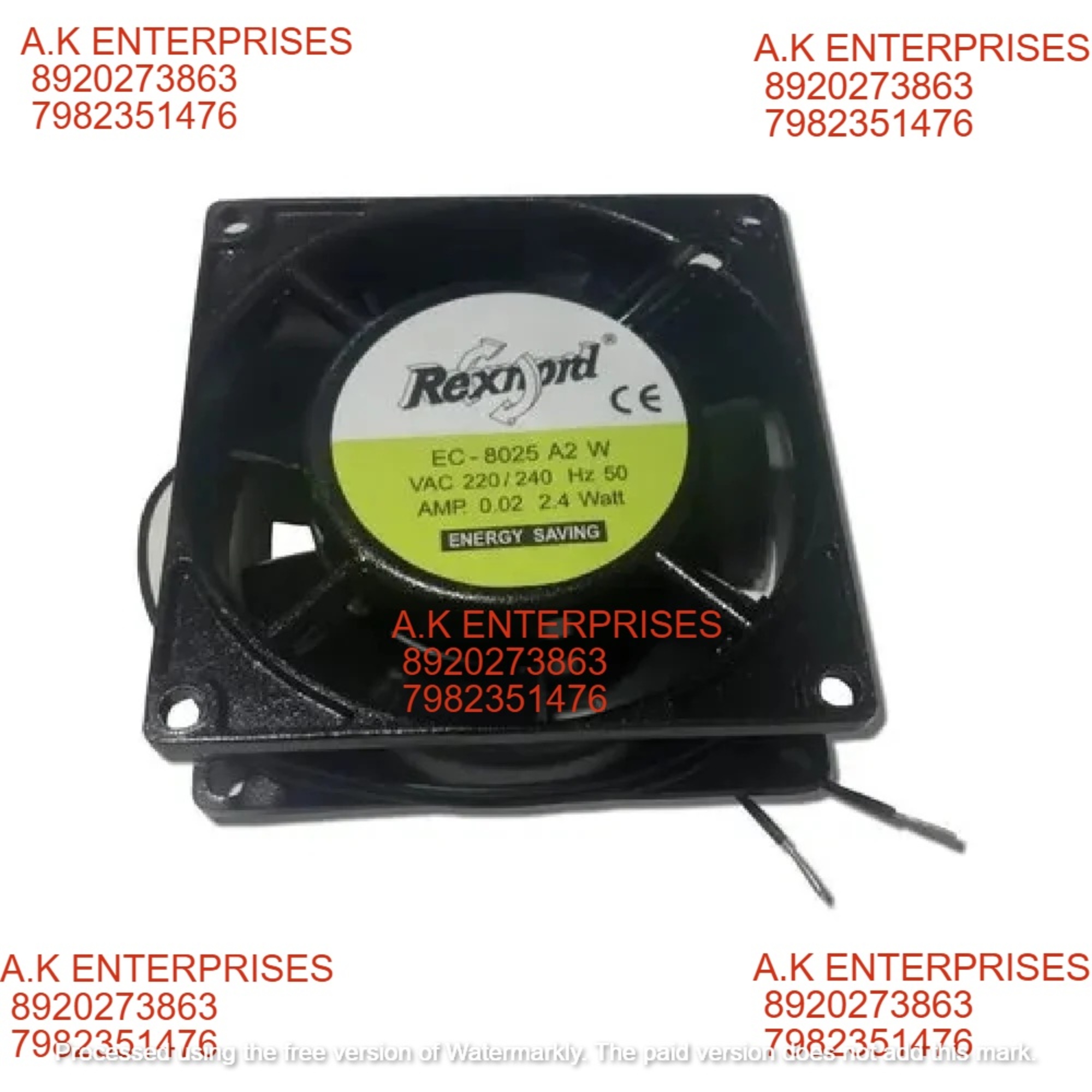 Rexnord EC-8025 A2 W 220/240V AC 0.02A 2.4W 8025mm Ball Bearing Industrial Axial Cooling Fan