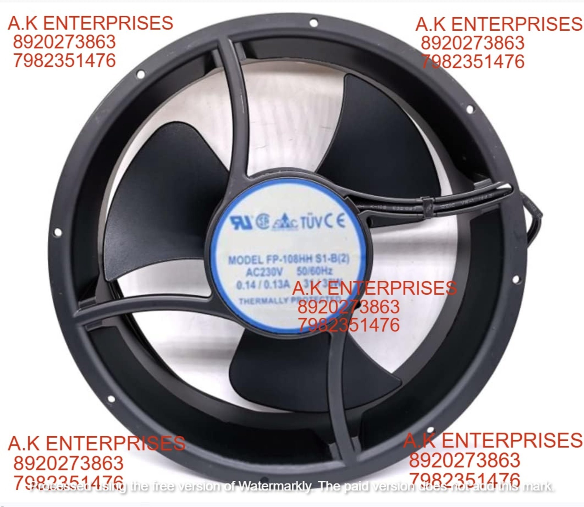 ROTARY FAN FP-108HH 2-Wire 254x254x89mm 230V 0.14/0.13A 31/33W Axial Cooling Fan