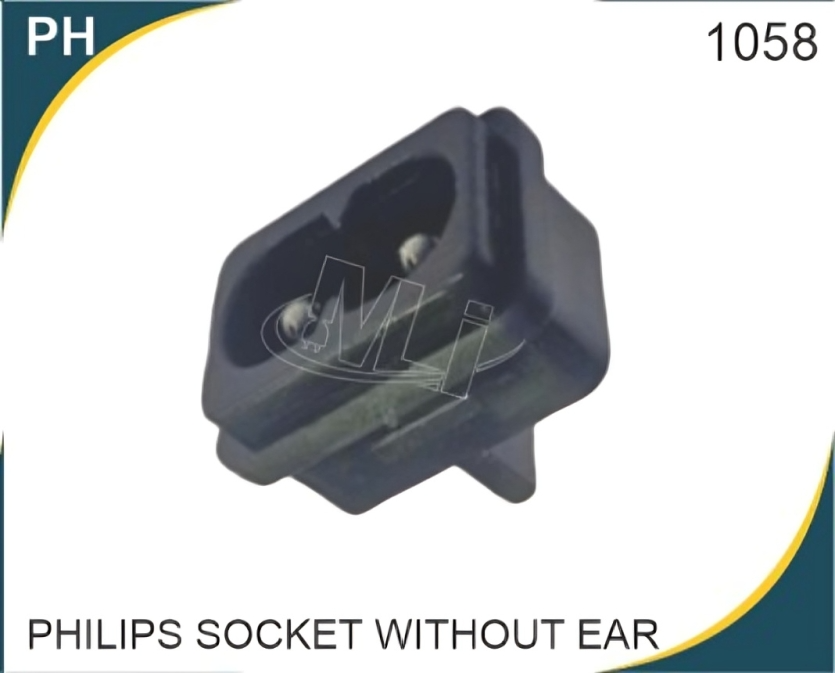 PHILIPS SOCKET WITHOUT EAR - Durable Metal or Plastic, Square Shape, Corrosion-Resistant Finish | Compatible with Multiple Sockets and Plugs