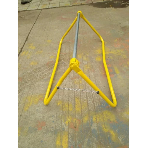 A Frame Cable Reel Stand - Steel, Standard Size, Yellow & Gray | Industrial Usage, 1 Year Warranty