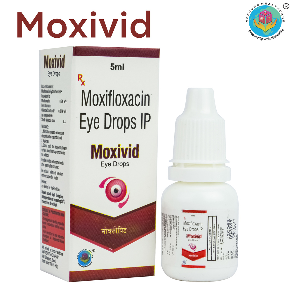 Moxifloxacin Hydrochloride I.P. 0.5% w/v Sterile Aqueous Base Eye Drop 5ml (Eye Drop)