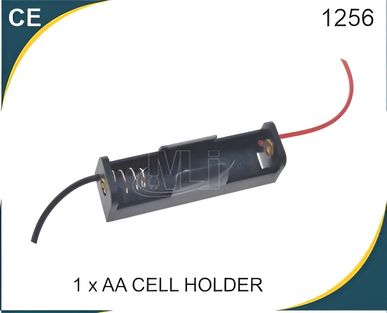 1Xaa Battery Holder - Color: Black