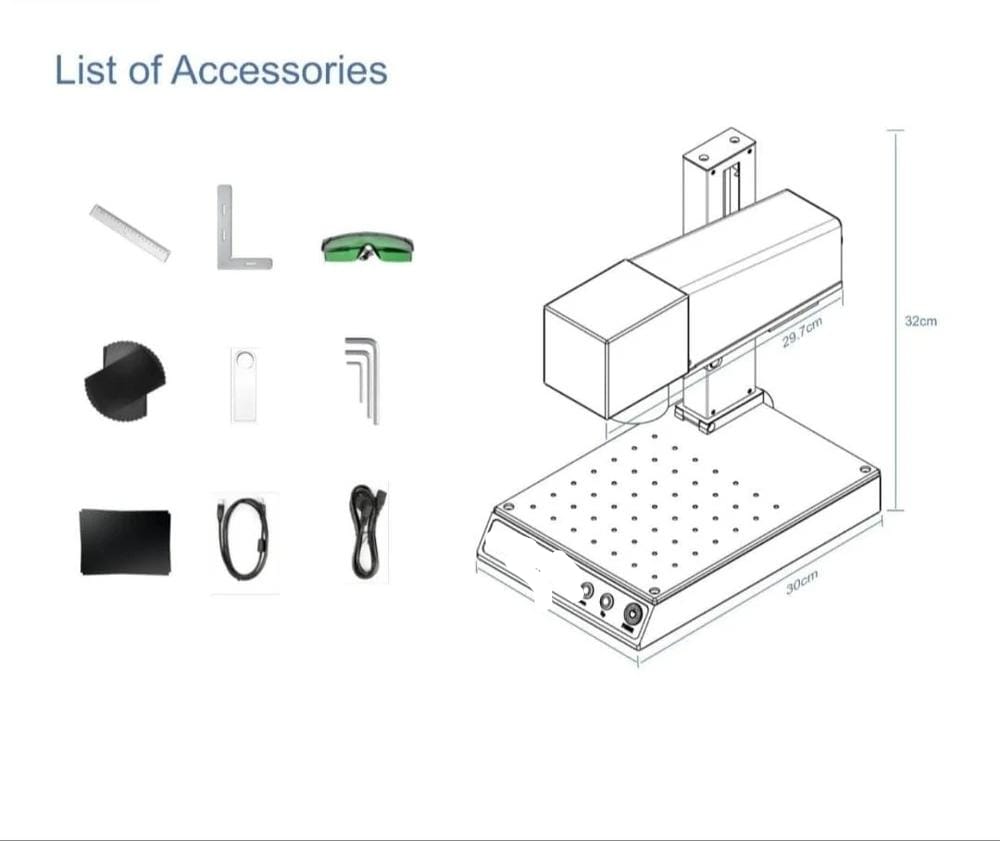 Manual Fiber Laser Marking Machine - Power: 220 Watt (W)