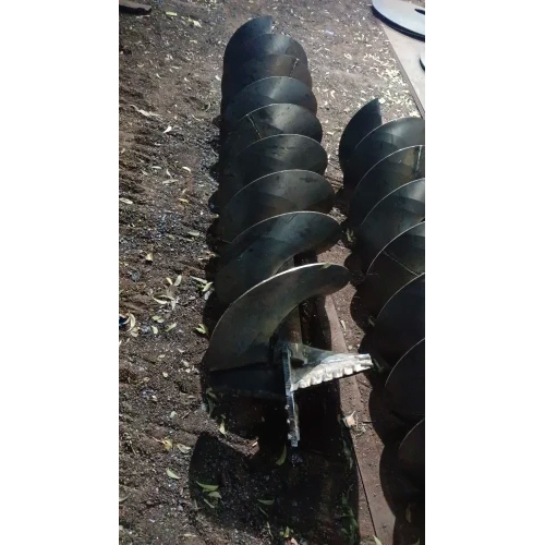 Mounted Earth Auger Bit - Color: Black