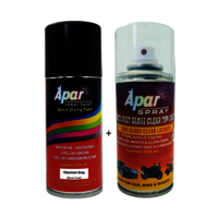 Apar Spray Paint Titanium Grey (rc Colour Name) + Gc Compatible For Tata Tiago, Tigor -225 Ml (pack Of 2-pcs)