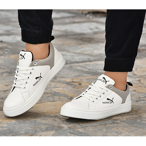 Casual Sneaker Shoes - Color: White