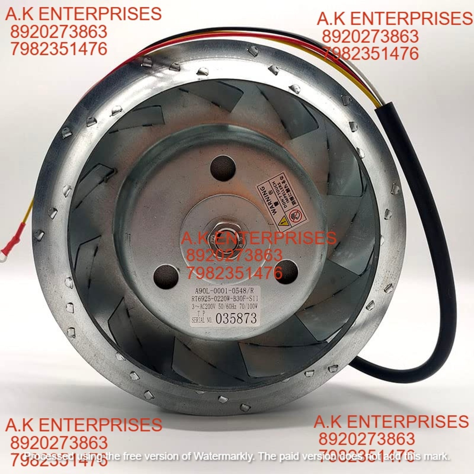 A90L-0001-0548/R 50/60Hz AC200V 70/100W RT6925-0220W-B30F-S11 4-Wire CNC Machine Cooling Fan