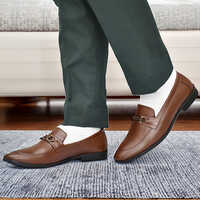 Brown Leather Formal Office Shoes - Design: Modern