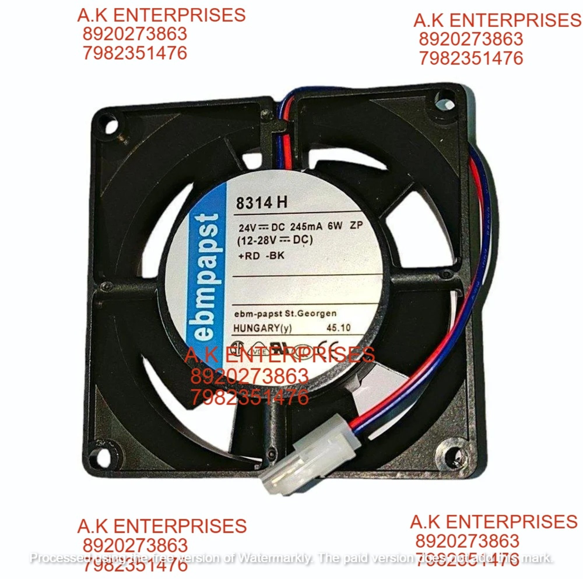 Ebmpapst 8314h 24v Dc 80mmx80mmx32 Mm 245ma 6w Dc Cooling Fan For Industrial