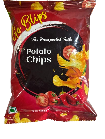 Goblips Tomato Chilli Potato Chips 10rs MRP Packet 