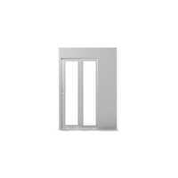 Glass Panel Telescopic Manual Door