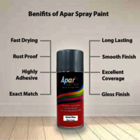 APAR Spray Paint Roman silver (RC Colour Name) + GC Compatible for Tata Tigor -225 ml (Pack of 2-Pcs)