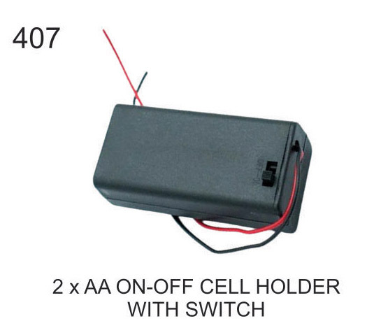 2XAA ON -OFF CELL HOLDER WITH SWITCH