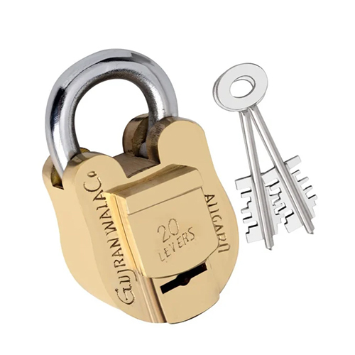 20 Lever Brass Padlock - Application: Doors